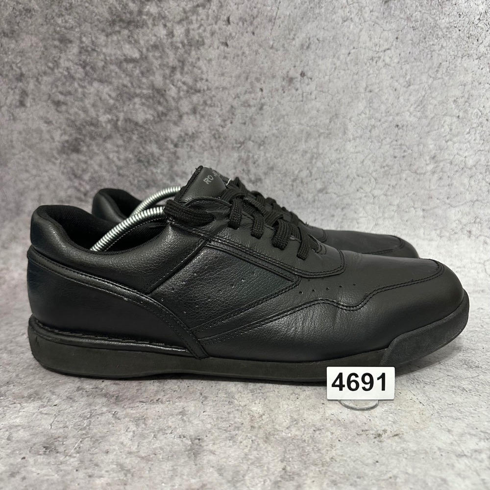 Rockport ProWalker M7100 Men Size 12 Black Leather Walking Shoes Sneakers